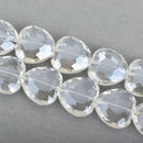 22mm Heart Beads Crystal CLEAR TRANSPARENT, 14 beads, bgl1638