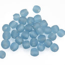 10mm Matte SKY BLUE Glass Beads Round x10 beads bgl1650