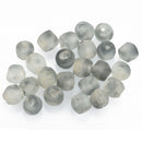 10mm Matte GRAY Glass Beads Round x10 beads bgl1654