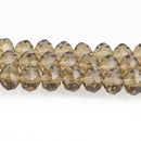 10mm SMOKE GRAY Crystal Rondelle Beads 36 beads bgl1665