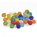 10mm Matte MIXED COLORS Glass Beads Round x50 beads bgl1690