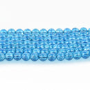 6mm Blue Crackle Quartz Round Gemstone Beads half strand 33 beads gem0031