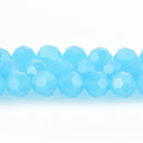 12mm BLUE OPAL Round Faceted Crystal Glass Beads, OPAQUE 1 strand, about 23 beads, bgl1720