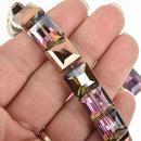 12mm BRONZE VITRAIL Square Crystal Glass Beads x15 beads bgl1755