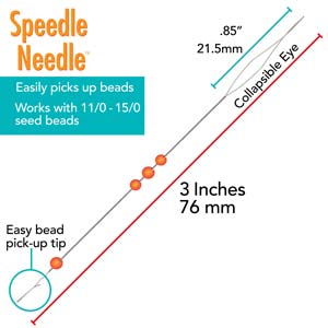 Speedle Needle for beading, pack of 2, tol1377