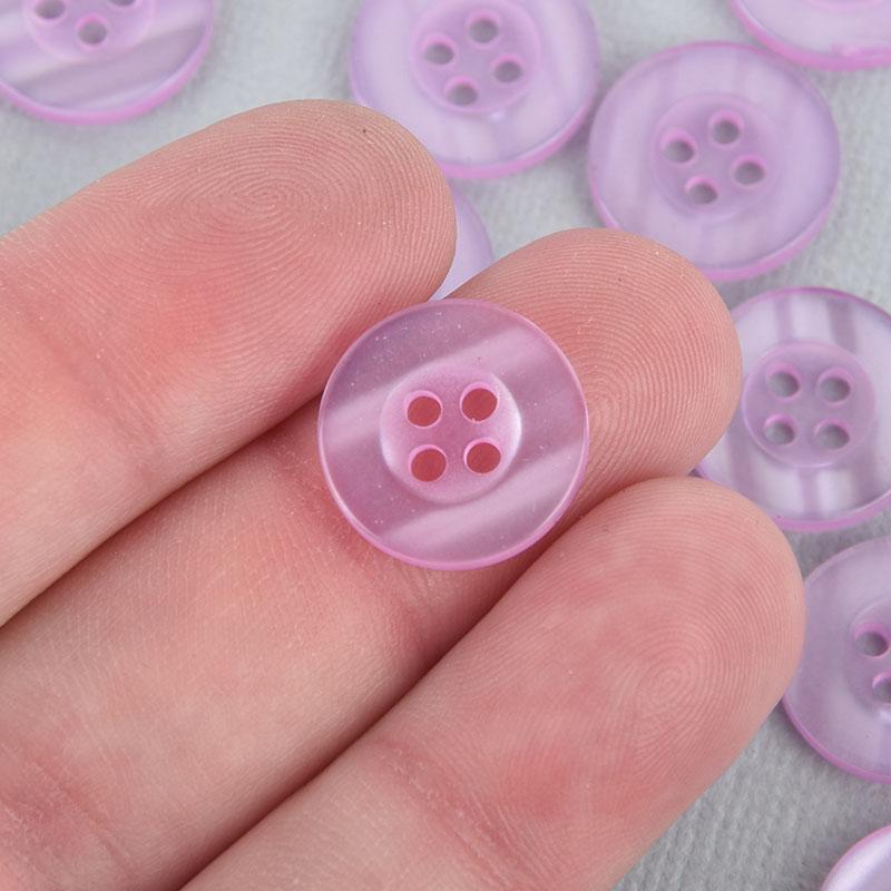 12 ROUND LAVENDER PEARL Buttons for Jewelry Making, Scrapbooking, Sewing 15mm (5/8")  but0107