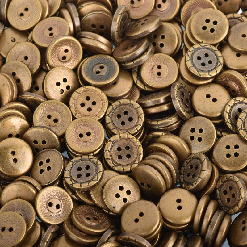 50 grams BRONZE Buttons Mixed styles and sizes but0270