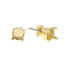2 Post Gita Earring Blanks, fits ss29 in Setting, Gold Plated, fin1039