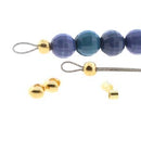 36 pcs 3mm Crimp Bead Covers, Gold Plated, fin1188a