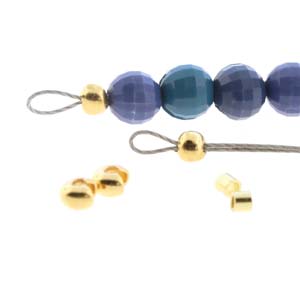 144 pcs 4mm Crimp Bead Covers, Gold Plated, fin1187b