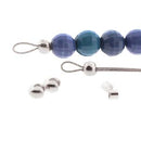 144 pcs 3mm Crimp Bead Covers, Silver Plated, fin1184b