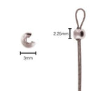 36 pcs 3mm Crimp Bead Covers, Silver Plated, fin1184a