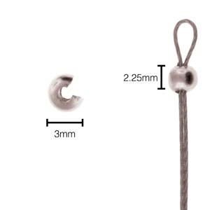 144 pcs 3mm Crimp Bead Covers, Silver Plated, fin1184b
