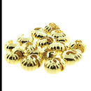 36 pcs 4mm Crimp Bead Covers, Corrugated Gold Plated, fin1186a