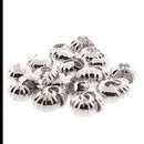 36 pcs 4mm Crimp Bead Covers, Corrugated Silver Plated, fin1182a