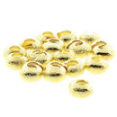 36 pcs 4mm Crimp Bead Covers, Stardust Gold Plated, fin1185a