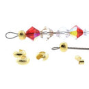 144 pcs 4mm Crimp Bead Covers, Stardust Gold Plated, fin1185b