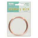 Memory Wire Bracelet Rings, 2.25" diameter, copper plate, 12 loops, wir0250