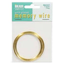 Memory Wire Bracelet Rings, 2" diameter, gold plate, 12 loops, wir0252