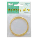 Memory Wire Bracelet Rings, 2.25" diameter, gold plate, 12 loops, wir0153