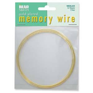 Memory Wire Large Hoop Rings, 3.6" diameter, gold plate, 12 loops, wir0249