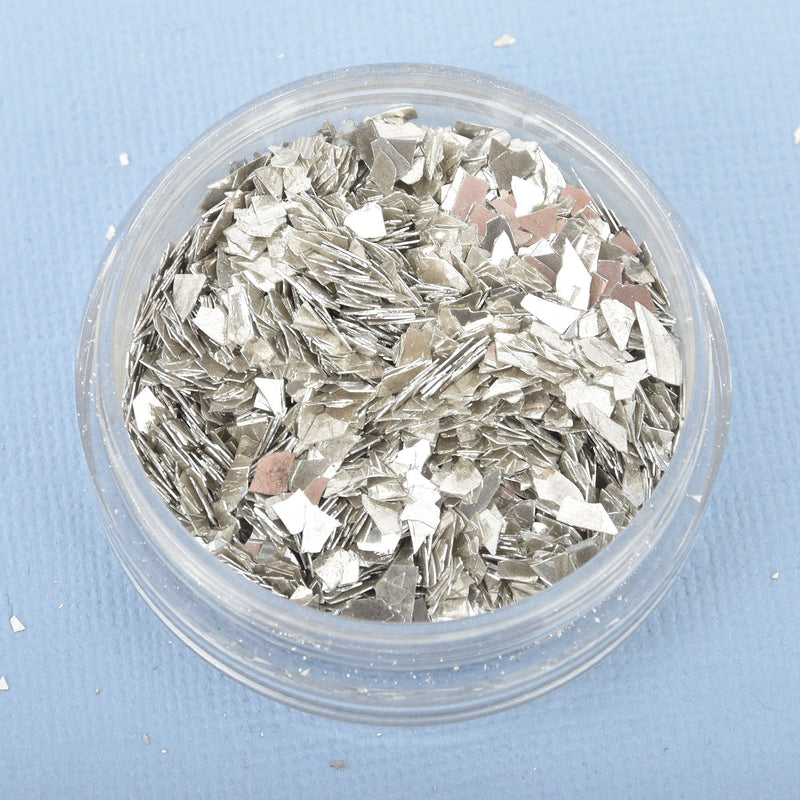 SILVER Glass Glitter Shards for ICE Resin by Ranger .45oz cft0097