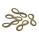 20 Antique Bronze Tone Metal INFINITY SYMBOL Charm Connectors  23x8mm   Chb0190