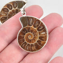 1 Genuine Fossil AMMONITE Pendant chs0469