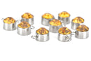 10 YELLOW TOPAZ Drop Charms, 6mm Stainless Steel and Rhinestone Crystal Dot Charms, chs3296