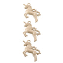 5 UNICORN Charms, CARAMEL BROWN Enamel, Fairy Tale Charms, Animal Charms, 36x28mm, chs3353
