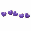 5 PURPLE Enamel Heart Charms, double sided, 15x14mm, chs3361