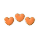 5 ORANGE Enamel Heart Charms, double sided, 15x14mm, chs3362