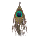 natural peacock feather charm