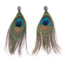 natural peacock feather charm