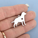 2 Stainless Steel LABRADOR RETRIEVER Charm Pendants, Dog Shape Metal Stamping Blanks 30x22mm, 15 gauge, CHS4835