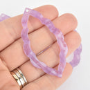 4 Acrylic Open Leaf Charms LAVENDER PURPLE Terrazzo 2.5" chs5973