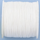 100 yards WHITE Braided Nylon Jewelry Cord, 0.8mm cor0158