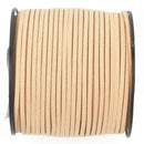 90m Spool of Faux Suede Lacing Cord, BEIGE TAN 3mm x 1.5mm cor0169