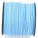 90m Spool of Faux Suede Lacing Cord, LIGHT BLUE 3mm x 1.5mm cor0172