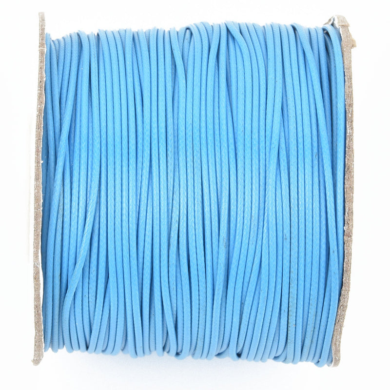 100 yards TURQUOISE BLUE Braided Nylon Jewelry Cord, 0.8mm cor0180