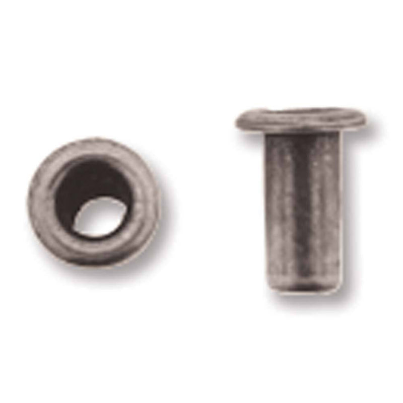 48 Eyelets 3/32" Antique Silver Plated, Lth0074