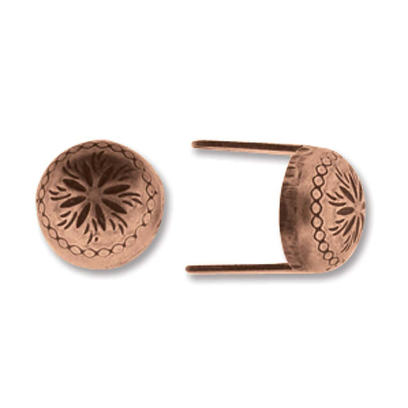 24 Copper Imprint Spot Nail Heads 5/16" Lth0070