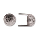 24 Antique Silver Imprint Spot Nail Heads 5/16", Lth0073