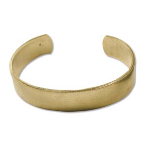 Raw Brass Cuff Bracelet Blank, 1/2" wide, fin0898