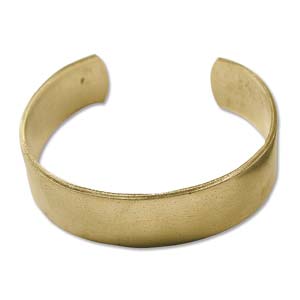Raw Brass Cuff Bracelet Blank, 3/4" wide, fin1009