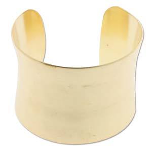 Raw Brass Cuff Bracelet Blank, Anticlastic Concave, 2" wide, fin0913