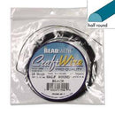 18ga Half Round Craft Wire, Black Tarnish Resistant, 7 yards (21 feet) wir0128