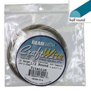 18ga Half Round Craft Wire, Titanium Tarnish Resistant, 4 yards (12 feet) wir0130
