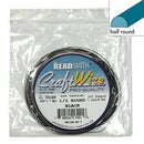 21ga Half Round Craft Wire, Black Tarnish Resistant, 7 yards (21 feet) wir0134