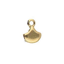 Karavos Ginko Bead Ending, 24k Gold Plate, x12 pcs, fin1221